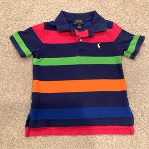 Polo Ralph Lauren Toddler Stripe Multi Color Polo Shirt 3T